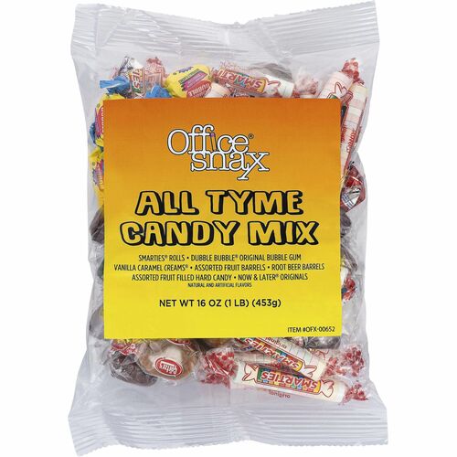 Office Snax All Tyme Mix Assorted Candies - Assorted - Individually Wrapped - 16 oz - 1 Each