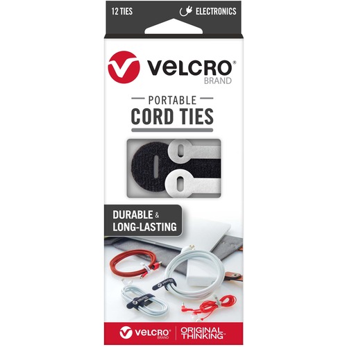 VELCRO® Portable Cord Ties - Cable Tie - Multi - 12