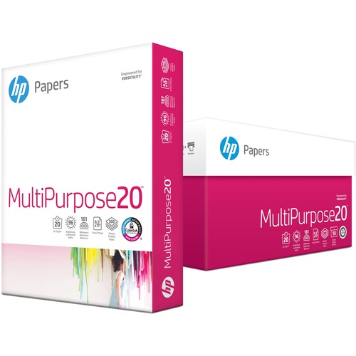 HP Papers Multipurpose20 Copy Paper - White - 96 Brightness - Letter - 8 1/2" x 11" - 20 lb Basis Weight - Smooth - 40 / Pallet - Quick Drying, Smear Resistant - White