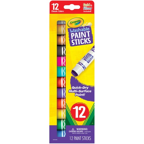 Crayola Project Quick-Dry Paint Sticks - Stick - 1 Pack - Multicolor