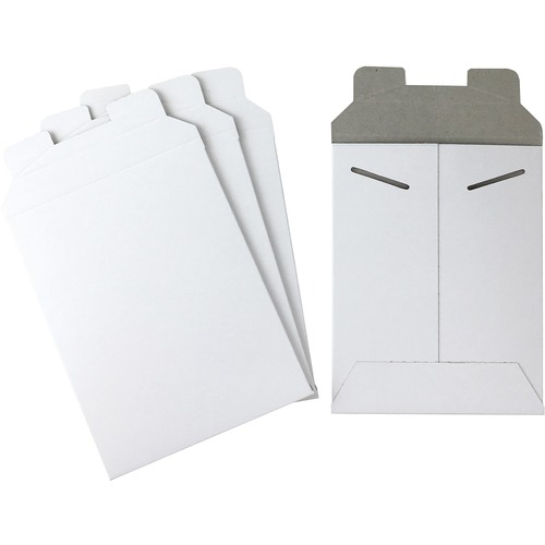 Spicers StayFlat Mailers Locking Tab - 6" x 6" - White - 200/cse