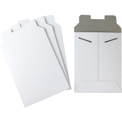 Spicers Stayflats Mailer - Catalog - Tab Lock - 100 / Case - White - Flat/Media Mailers - SPLSTAF002