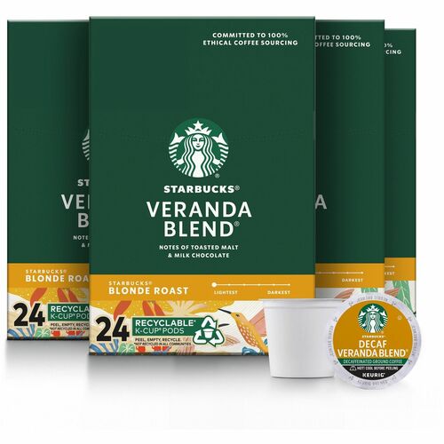Starbucks® K-Cup Veranda Blend Coffee - Compatible with Keurig Brewer - Light - 24 Carton