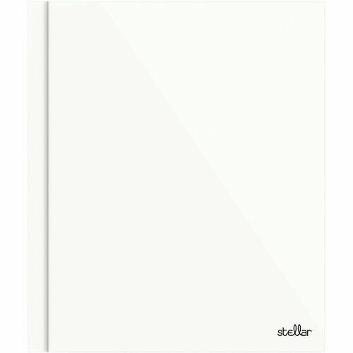 Office Depot® Brand Stellar Laminated 3-Prong Paper Folder, Letter Size, White - 8 1/2" x 11" - 100 Sheets Capacity - Paper - White - 1 Each
