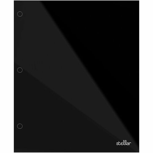 Office Depot® Brand Stellar Laminated 2-Pocket Paper Folder, Letter Size, Black - 8 1/2" x 11" - 100 Sheets Capacity - 2 Pocket(s) - Paper - Black - 1 Each