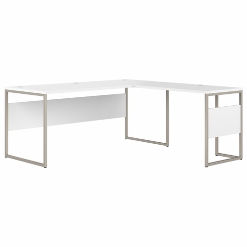 Bush Business Furniture Hybrid Collection White Desking - 71.3" x 71"29.9" - Finish: White