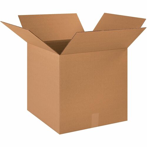 Office Depot® Brand Corrugated Boxes, 18" x 18" x 18" , Pack Of 25 - External Dimensions: 18" Length x 18" Width x 18" Height - Flap Closure - Standard Duty - Paper, Cardboard - Kraft - For Moving, Shipping, Storage - Recycled - 20 / Pack