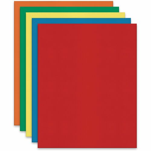 Office Depot® Brand 2-Pocket Textured Paper Folders With Prongs, Assorted Colors, Pack Of 25 - 8 1/2" x 11" - 3 Fastener(s) - 1/2" Fastener Capacity - 2 Pocket(s) - Paper - Light Blue, Yellow, Green, Red, Orange - 10% Recycled - 25