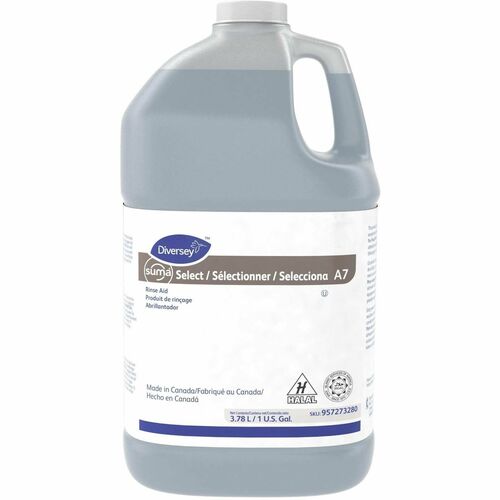 Suma Select A7 - 128 fl oz (4 quart) - 6.4 to 8 pH - Surfactant Scent - Kosher, Low Foaming, Streak-free, Quick Drying - Blue - 4 Pack