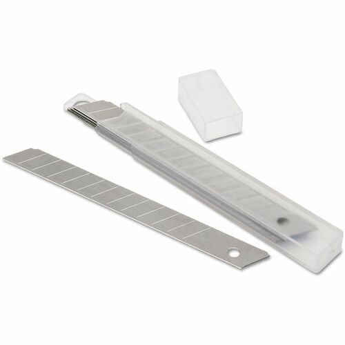 SKILCRAFT® Standard UtilityKnife Replacement Blades - 0.35" Length - Snap-off - Stainless Steel - Silver - 12 / Pack
