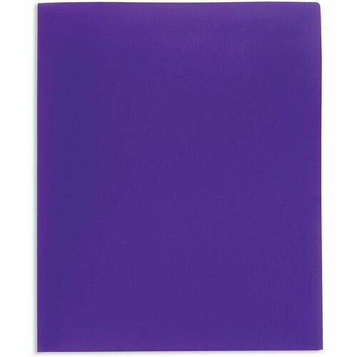 Office Depot® Brand School-Grade 2-Pocket Poly Folder, Letter Size, Purple - 8 1/2" x 11" - 100 Sheets Capacity - 2 Pocket(s) - Plastic - Purple - 1 Each