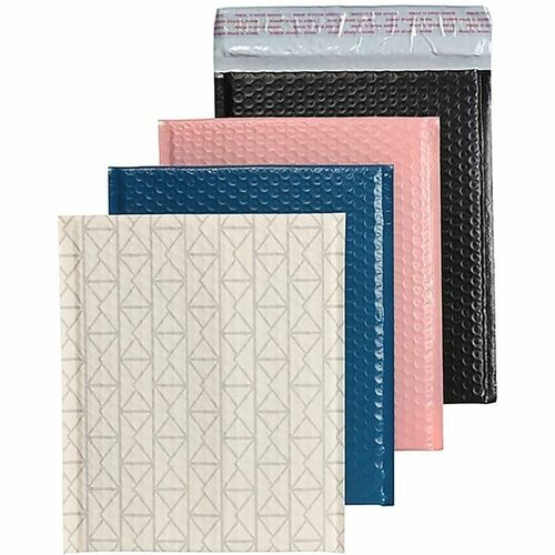 Office Depot® Brand Poly Fashion Bubble Mailer, #2, 8 1/2" x 11" , Assorted Colors - Bubble - 15" Width x 10 1/2" Length - Self Adhesive - Assorted - Poly - 1 / Each