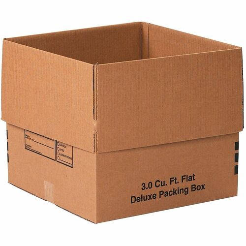 Office Depot® Brand Deluxe Moving & Storage Boxes, 18" x 18" x 16" , Kraft, Case Of 20 - External Dimensions: 18" Length x 18" Width x 16" Height - Flap Closure - Standard Duty - Paper, Cardboard - Kraft - For Moving - Recycled - 20 / Pack