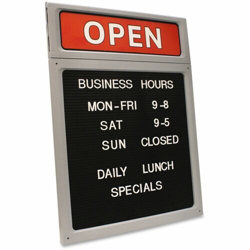 Consolidated Stamp Custom Message Sign - 1 Each - Business Hour Print/Message - Lightweight, Molded - Message, Display