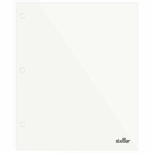 Office Depot® Brand Stellar Laminated 2-Pocket Paper Folder, Letter Size, White - 8 1/2" x 11" - 100 Sheets Capacity - 2 Pocket(s) - Paper - White - 1 Each