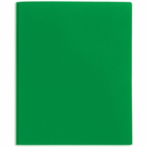 Office Depot® Brand 2-Pocket School-Grade Poly Folder with Prongs, Letter Size, Green - 8 1/2" x 11" - 3 Fastener(s) - 1/2" Fastener Capacity - 2 Pocket(s) - Polypropylene - Green - 1 Each