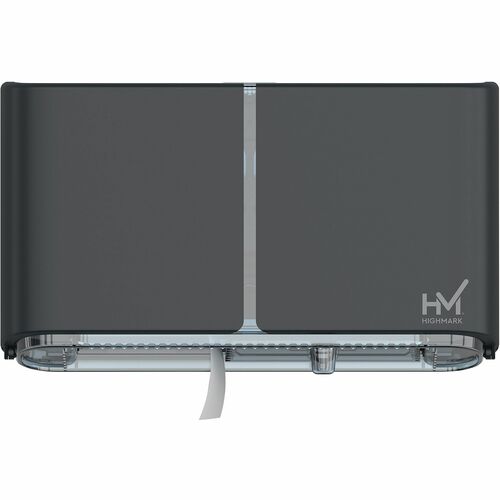 Highmark® Jumbo Bathroom Tissue Dispenser, 2 Rolls, 12"H x 20-1/2"W x 5-5/8"D, Dark Gray - 2 x Roll - 12" Height x 20.5" Width x 5.6" Depth - Plastic - Dark Gray - Lockable, Tamper Resistant, Jam-free, Refillable - 1 Case