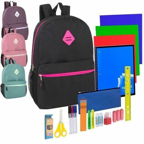 Trailmaker Backpacks With 30-Piece School Supply Kits, Assorted Colors, Pack Of 12 Sets - 12 / Pack