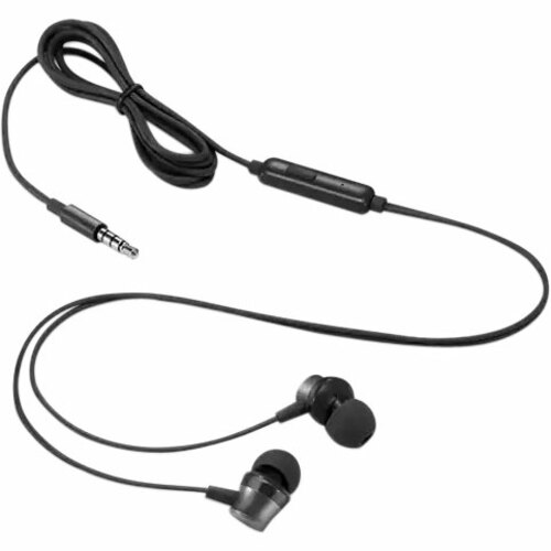 Lenovo Analog In-Ear Headphone Gen II (3.5mm) - Stereo - Mini-phone (3.5mm) - Wired - 32 Ohm - 100 Hz - 200 kHz - Earbud - Binaural - In-ear - 3.94 ft Cable - Black
