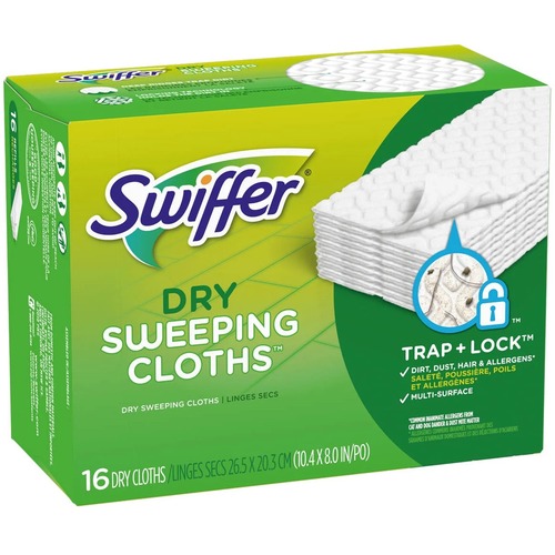 Swiffer Sweeper Dry Sweeping Pad, Multi Surface Refills for Dusters Floor Mop, Unscented - Swiffer® Multisurface Dry Sweeping Pad Refills For Extra-Large Dusters, Unscented, White, Pack Of 16