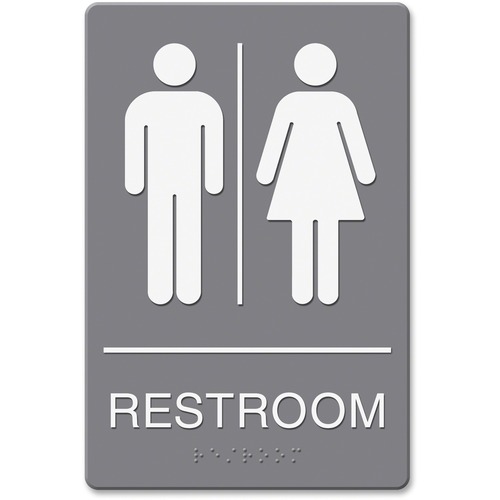 Picture of Headline Signs ADA RESTROOM/Image Sign