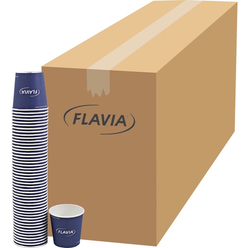 Flavia 10 oz Hot Beverage Paper Cups - 1000 / Carton - Blue - Paper - Beverage, Hot Drink