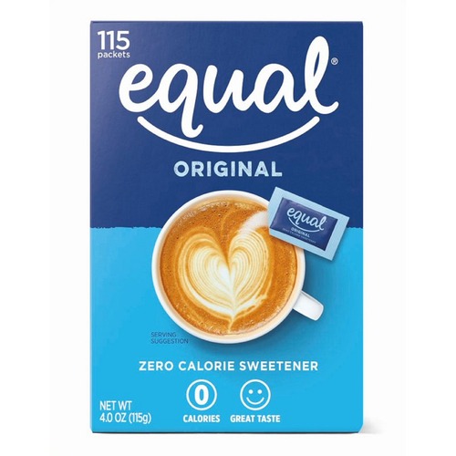 Equal Original Sweetener Packets - 0.035 oz (1 g) - 115/Box - 115/Box