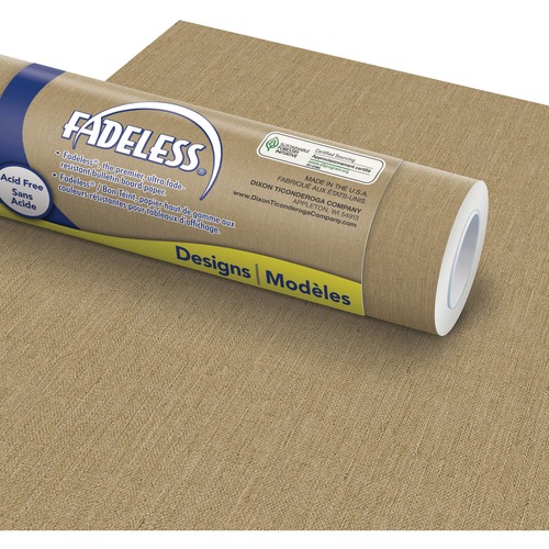 Fadeless Bulletin Board Paper Rolls - Bulletin Board, Classroom, Fun and Learning, File Cabinet, Door, Display, Paper Sculpture, Table Skirting, Party, Home Project, Office Project, ... - 48"Width x 50 ftLength - 50 lb Basis Weight - 1 Roll - Natural Burl
