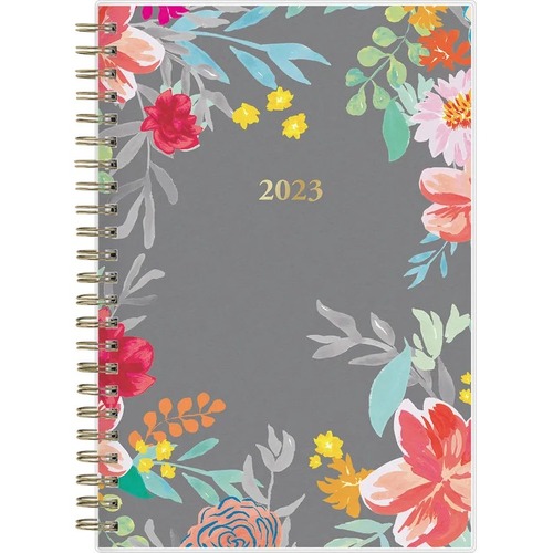 Blue Sky™ Weekly/Monthly Planning Calendar, 5" x 8", Sophie Frosted, January To December 2023, 140088 - Weekly, Monthly - 12 Month - January 2023 - December 2023 - 1 Week, 1 Month Double Page Layout - 5" x 8" Sheet Size - Twin Wire - Gold,