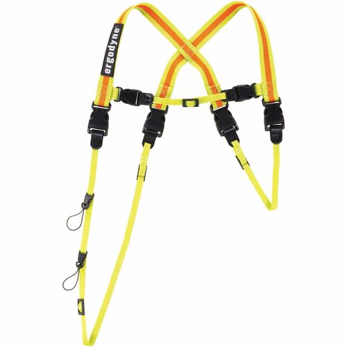 Squids 3132 Bar-code Scanner Harness + Lanyard - 1 Each - Adjustable - Small (S) - Buckle Attachment - Lime - Polyester