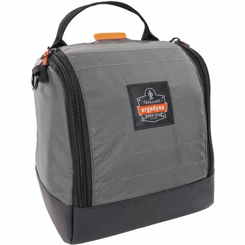 Ergodyne Arsenal Carrying Case (Pouch) Accessories - Gray, Light Gray - Water Resistant Bottom - 420D Nylon, Polyester Body - Belt Loop, Carrying Strap, Shoulder Strap, Clip, D-ring, Handle - 9.5" Height x 5.5" Width x 9.5" Depth