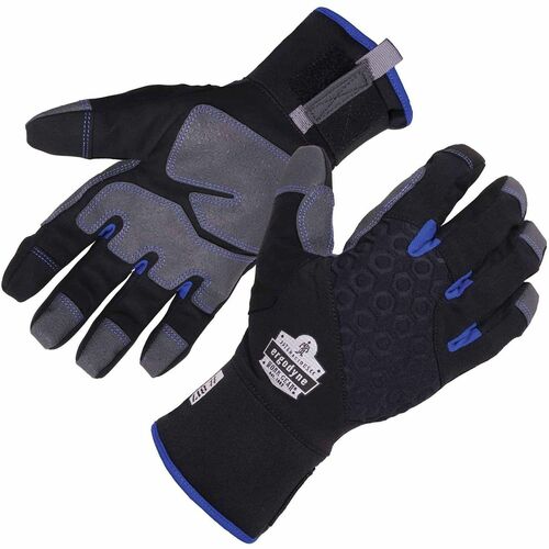Ergodyne 817 Reinforced Thermal Work Gloves - Thermal, Cold Temperature, Weather Protection - 9 Size Number - Large Size - Synthetic Leather - Black - Touchscreen Capable - Breathable, Reinforced, Machine Washable, Weather Resistant, Durable, Rugged, Ligh