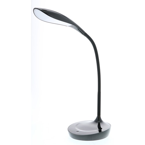 Bostitch Gooseneck Desk Lamp, Black - 4.50 W LED Bulb - Gooseneck, USB Charging, Flexible, Adjustable Brightness, Dimmable, Touch Sensitive Control Panel, Flicker-free, Glare-free Light, Eco-friendly - 480 lm Lumens - Desk Mountable, Table Top - Black - f