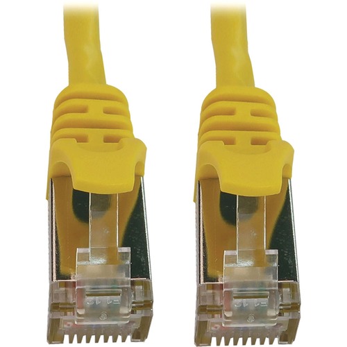 Tripp Lite Cat6a 10G Snagless Shielded Slim STP Ethernet Cable (RJ45 M/M), PoE, Yellow, 7 ft. (2.1 m) - 7 ft Category 6a Network Cable for Network Device, Server, Switch, Router, Hub, Printer, Computer, Photocopier, Modem, PoE Device, Patch Panel, ... - F