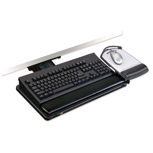 3M Adjustable Keyboard Tray - 26.5" Width x 10.5" Depth - Gray - 1
