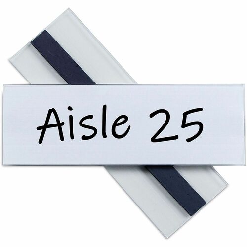 C-Line Label Holder - Plastic - Clear - Magnetic, Side-loading - 10 / Pack