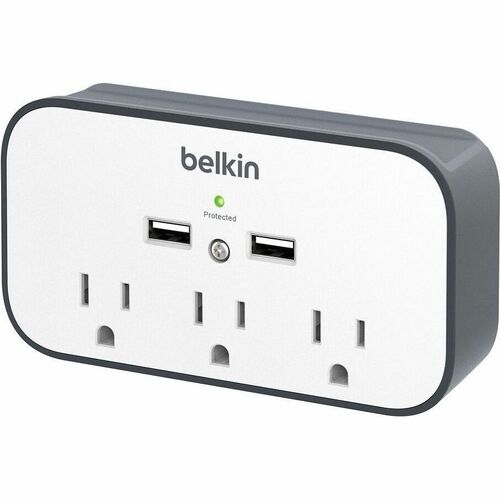 Belkin USB Wall Mount Surge Protector With Cradle - 3 x AC Power, 2 x USB Type A - 540 J - 120 V AC Input
