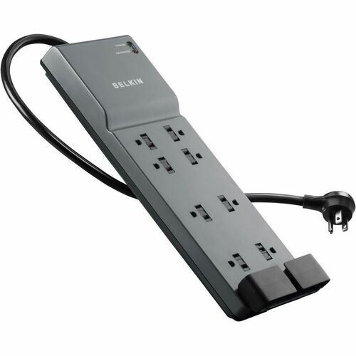 Belkin 8 Outlet Home/Office Surge Protector With Telephone Protection - 8 x AC Power - 1.88 kVA - 3390 J - 120 V AC Input - Ethernet, Phone/Fax/Modem/DSL, Coaxial Cable Line - 6 ft