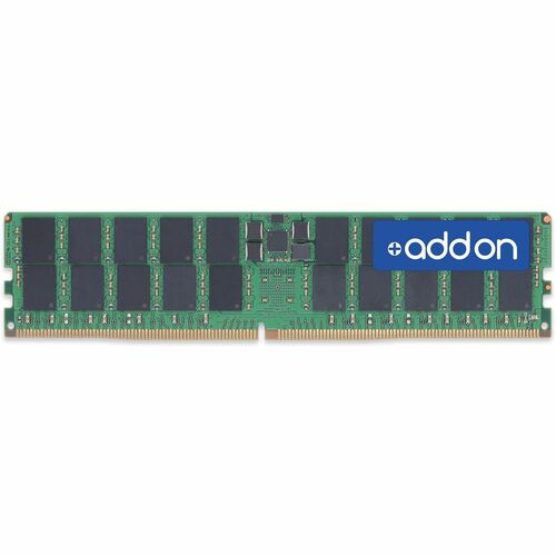 AddOn 64GB DDR5 SDRAM Memory Module - For Server - 64 GB (1 x 64GB) - DDR5-4800/PC5-38400 DDR5 SDRAM - 4800 MHz Dual-rank Memory - CL40 - 1.10 V - ECC - Registered - 288-pin - DIMM - Lifetime Warranty