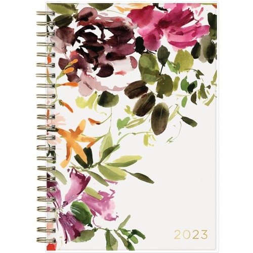 Blue Sky™ Weekly/Monthly Planning Calendar, 5” x 8”, KV Orchid Garden, January to December 2023, 142009 - Medium Size - Daily, Monthly - 12 Month - January 2023 - December 2023 - Hourly - 1 Day Single Page Layout 1 Month Double Page Layo