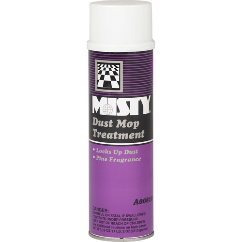 MISTY Dust Mop Treatment - For Multi Surface, Multipurpose - Spray - 18 fl oz (0.6 quart) - Pine Scent - No-wax, Water Based, Silicon-free, Pleasant Scent - White - 12 / Carton