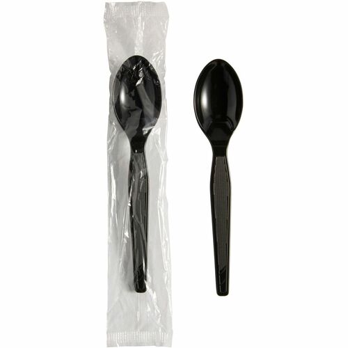Dixie Cutlery Set - Spoon - Spoon - Food - Disposable - Plastic, Polystyrene - Black - 1000 / Case
