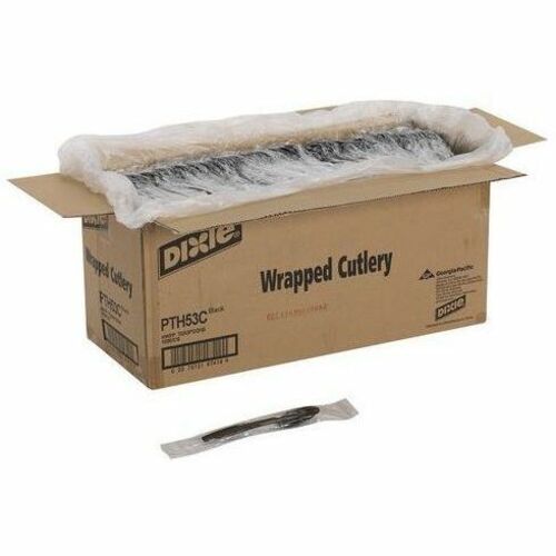 Dixie Cutlery Set - Spoon - Spoon - Food - Disposable - Plastic, Polypropylene - Black - 1000 / Case