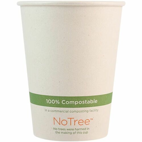 World Centric NoTree Paper Hot Cups - 12 fl oz - Natural - Paper - Hot Drink, Coffee, Tea, Hot Chocolate - 20 / Carton