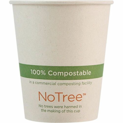 World Centric NoTree Paper Hot Cups - 6 fl oz - Natural - Paper - Hot Drink, Beverage, Tea, Hot Chocolate, Coffee - 20 / Carton