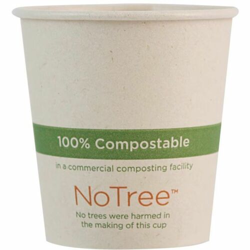 World Centric NoTree Paper Hot Cups - 4 fl oz - Natural - Paper - Hot Drink, Beverage, Tea, Hot Chocolate, Coffee - 20 / Carton