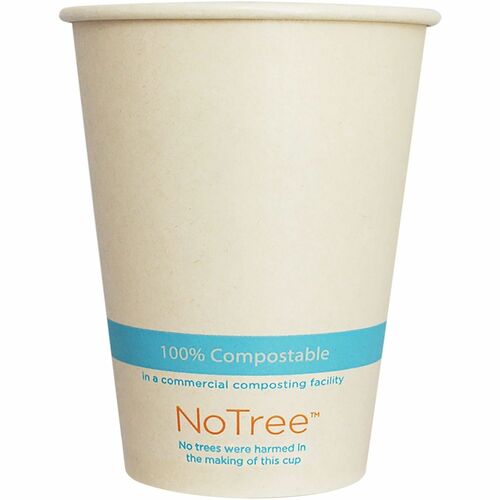 No Tree Compostable NoTree Paper Cold Cups - 12 fl oz - White - Paper - Cold, Cafe, Restaurant, Cold Drink - 20 / Carton