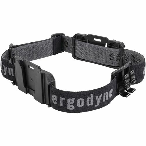 Ergodyne 8980 Helmet Mount for Light - Black - Woven Fabric, Silicone