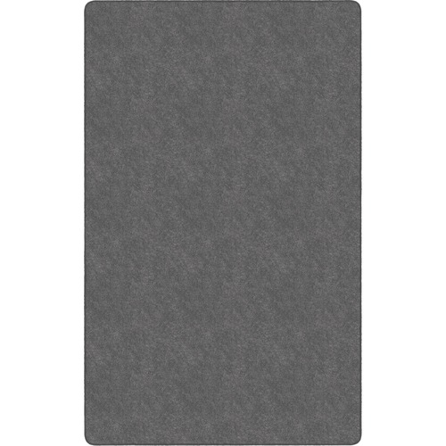 Flagship Carpets Amerisoft Solid Color Rug - 18 ft Length x 12 ft Width - Rectangle - Gray - Nylon, Polyester