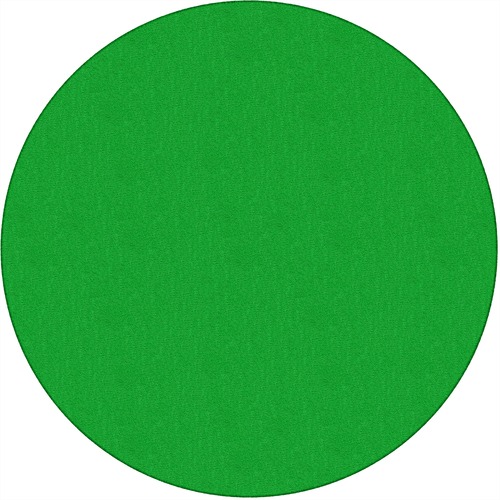 Flagship Carpets Classic Solid Color 6' Round Rug - Floor Rug - Traditional - 72" Diameter - Round - Lime Green - Nylon, Yarn